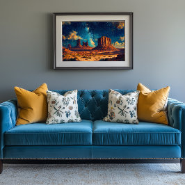 Wüstenlandschaft mit der Gebirgslandschaft Sandste Leinwanddruck