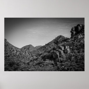 Wüstenlandschaft mit Graffiti Poster