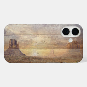Wüstenlandschaft Monument Valley und bewölkter Him iPhone 16 Hülle