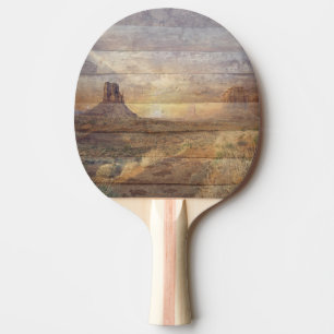 Wüstenlandschaft Monument Valley und bewölkter Him Tischtennis Schläger