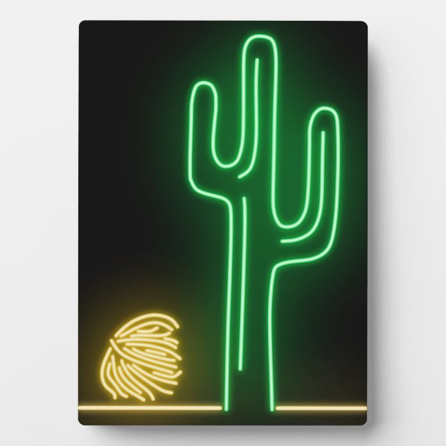Wüstenlandschaft Neon Sign Fotoplatte (Vorderseite)