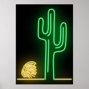 Wüstenlandschaft Neon Sign Poster