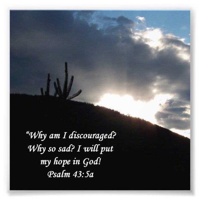 Wüstenlandschaft Psalm 43:5 Förderung Print Fotodruck (Vorne)