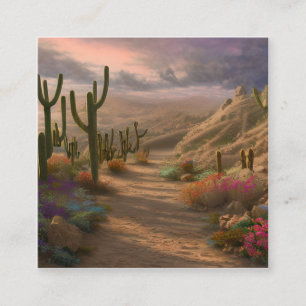 Wüstenlandschaft Quadratische Visitenkarte