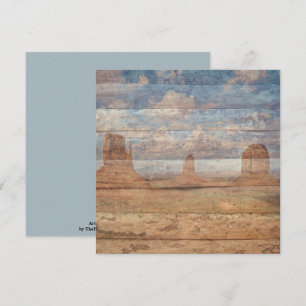 Wüstenlandschaft Sandsteinfelsen und himmlischer H Karte
