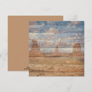 Wüstenlandschaft Sandsteinfelsen und himmlischer H Karte