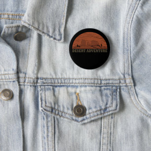 Wüstenlandschaft Sonnenuntergang Vintage Button