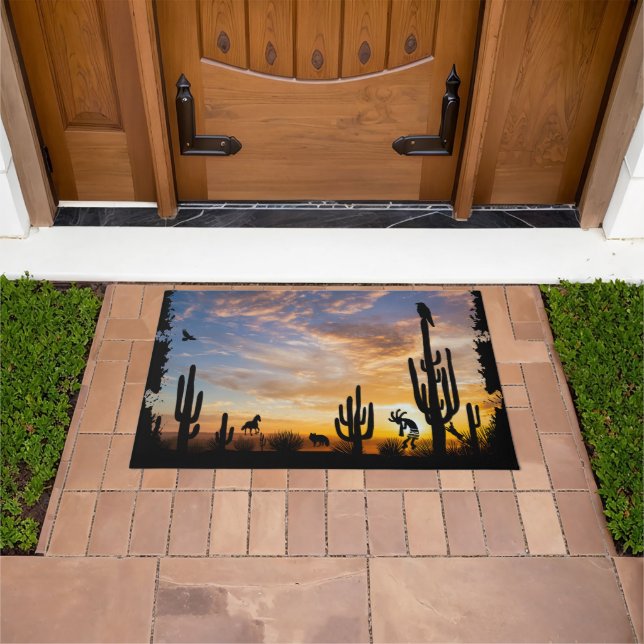 Wüstenlandschaft Südwest Kokopelli Doormat Fußmatte (Außenbereich)
