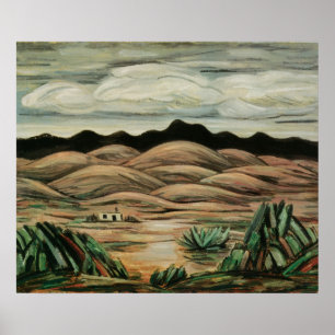 Wüstenlandschaft von Marsden Hartley, Vintage Kuns Poster