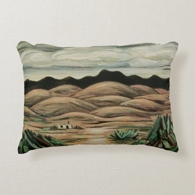 Wüstenlandschaft von Marsden Hartley, Vintage Kuns Zierkissen (Vorderseite)
