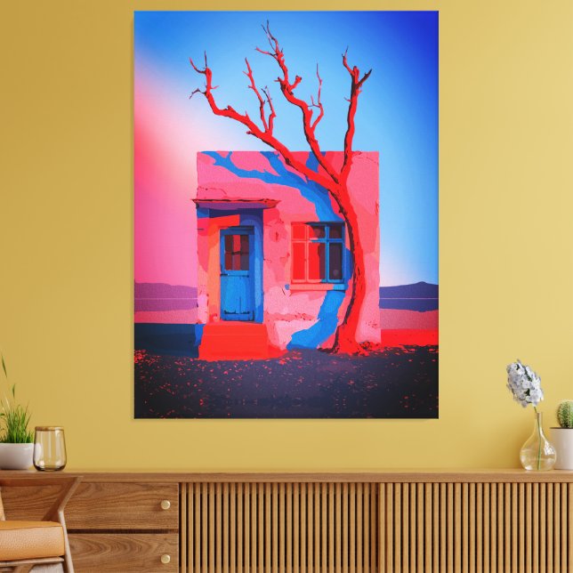Wüstenmauer - Minimalistisch Leinwanddruck (Insitu (Wohnzimmer))