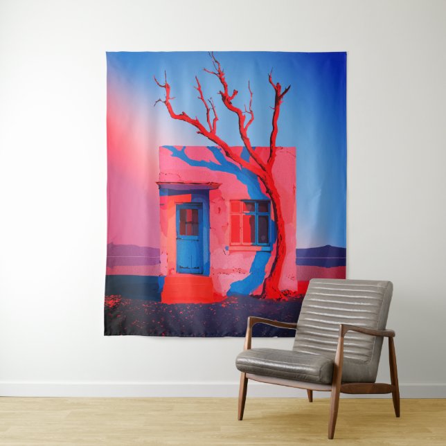 Wüstenmauer - Minimalistisch Wandteppich (Beispiel)