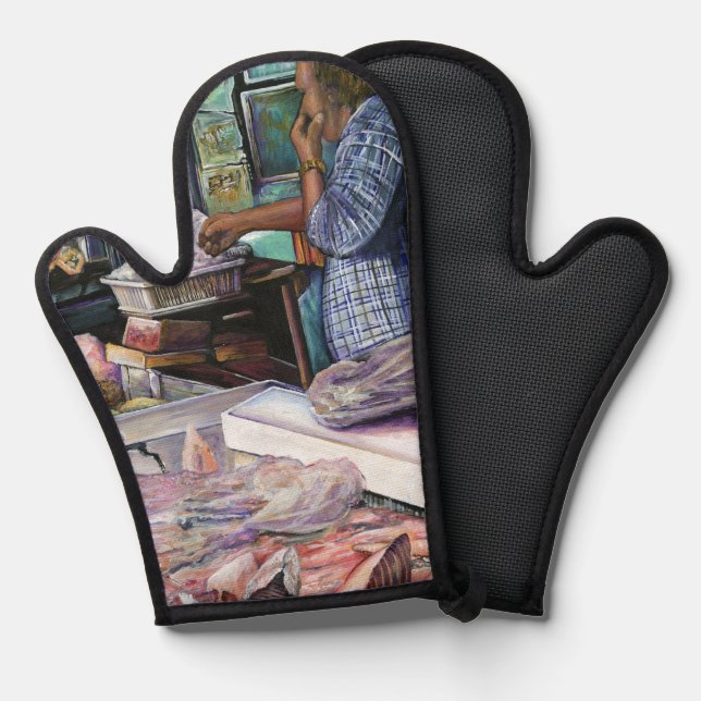 Wüstenmenschen, Geschenke des Meeres, Jerusalem Ofenhandschuh (Vorderseite/Rückseite)