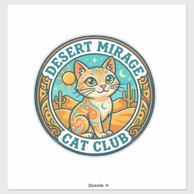 Wüstenmirage-Katze Katze-Mutter-Geschenkidee - Wüs Aufkleber (Blatt)