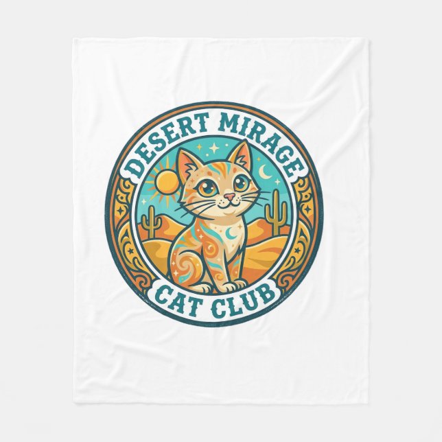 Wüstenmirage-Katze Katze-Mutter-Geschenkidee - Wüs Fleecedecke (Vorderseite)