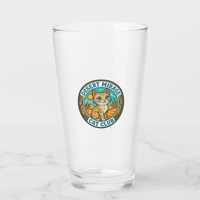 Wüstenmirage-Katze Katze-Mutter-Geschenkidee - Wüs Glas (Vorderseite)