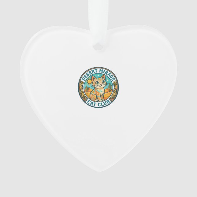 Wüstenmirage-Katze Katze-Mutter-Geschenkidee - Wüs Ornament (Vorderseite)