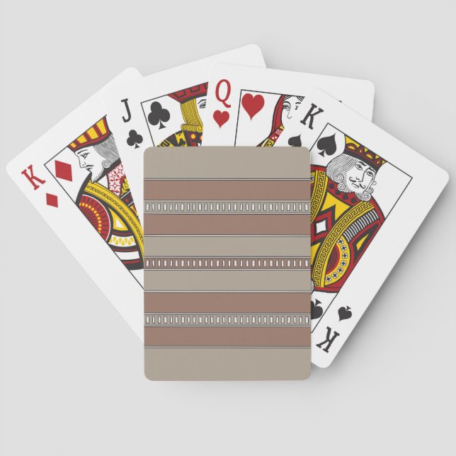 Wüstenmosaike Streifen Spielkarten (Rückseite)