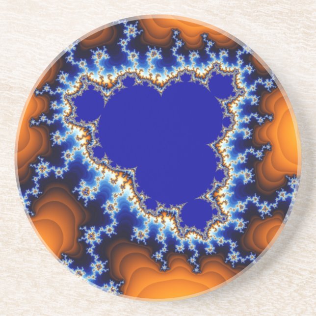 Wüstenoase aus dem Weltraum Abstrakt Sandstein Untersetzer (Vorne)