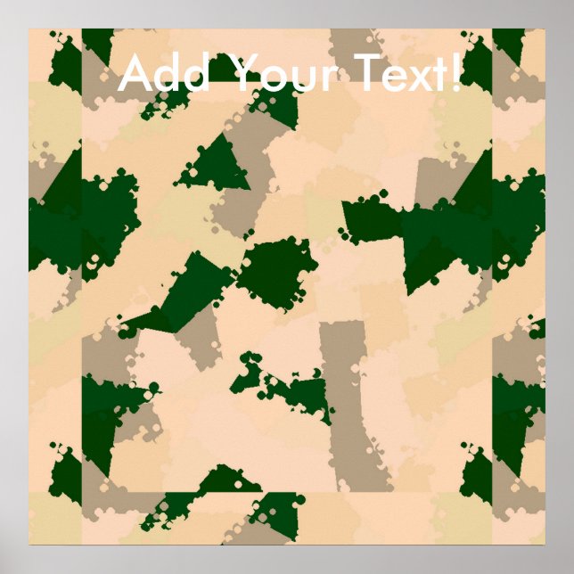 Wüstenoase-Camouflage Poster (Vorne)