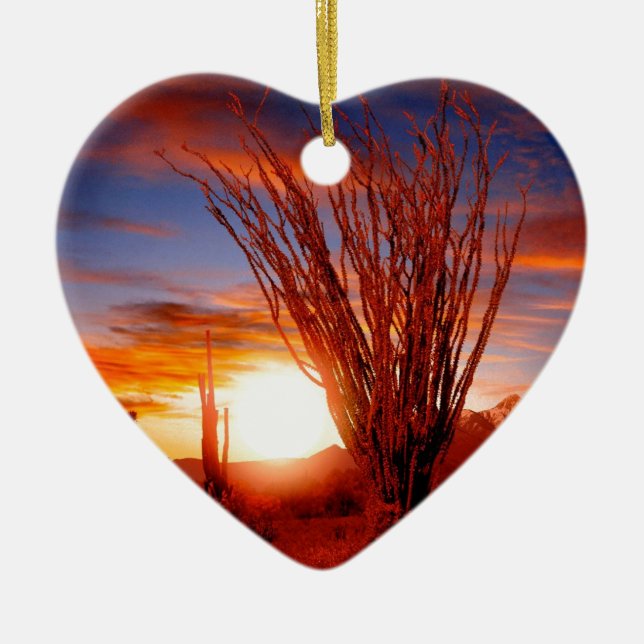 WüstenOcotilloSonora Arizona Keramik Ornament (Vorne)