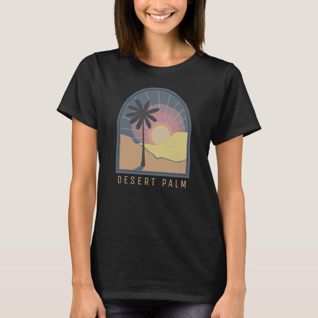 Wüstenpalmen (Blau) T-Shirt (Vorderseite)