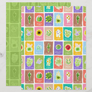 Wüstenpflanzen Scrapbook Papier