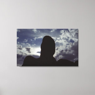 Wüstenrock-Silhouette: Arches National Park Foto Leinwanddruck