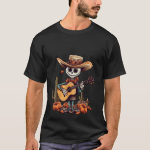 Wüstenrocker: Skelett, Gitarre & Kürbisse T-Shirt