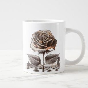 Wüstenrose, Vintage-Botanikblume Jumbo-Tasse