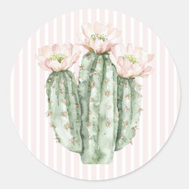 Wüstenrosenkaktus  runder aufkleber