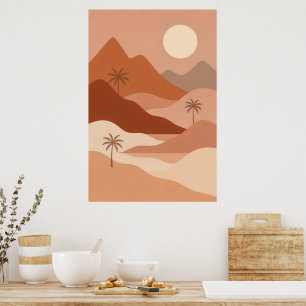 Wüstenruhe Boho-Stil-Wandkunst Poster