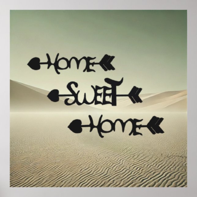 Wüstenruhe – Zuhause im Sanddünen Poster (Vorne)