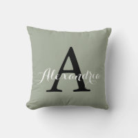 Wüstensäge Grau grüne Solid Color Monogram