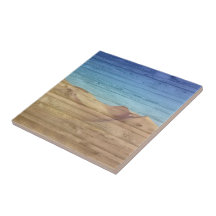 Wüstensanddünen schöne blaue Himmel auf Holzkorn