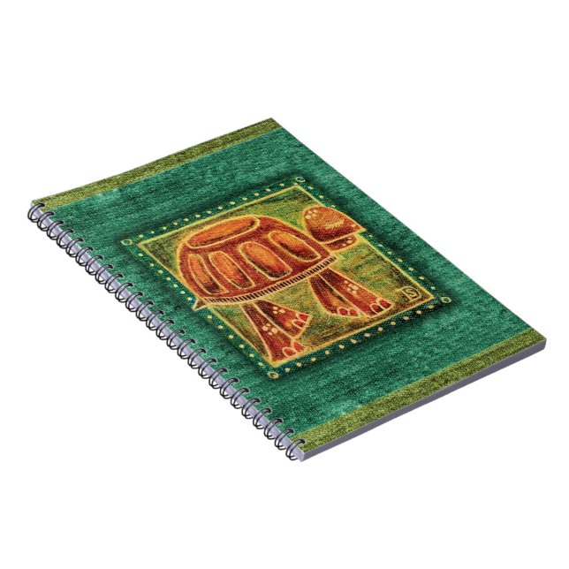 Wüstenschildkröte im Öl-Pastell Notizblock (Rechte Seite)