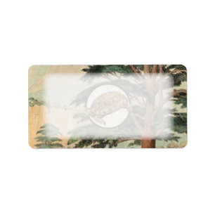 Wüstenschildkröte in natürlichen Lebensraumdarstel Adressaufkleber