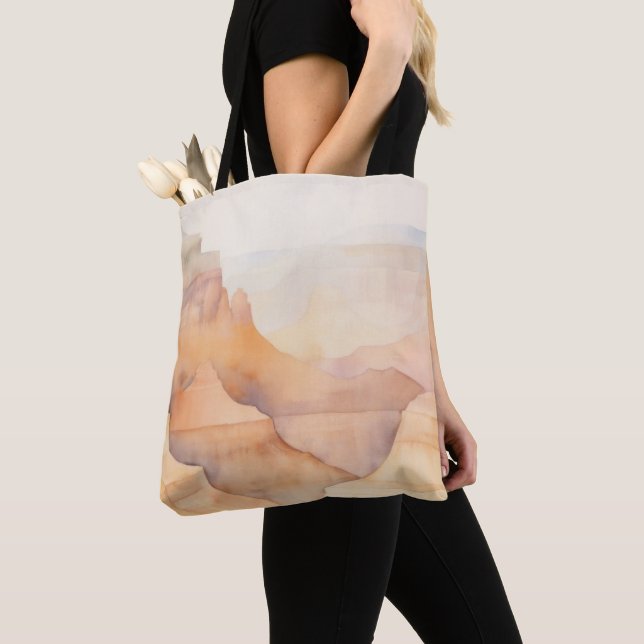 Wüstenschlucht Wasserfarbe Tasche (Von Nahem)