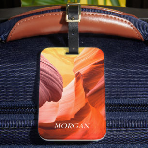 Wüstenslot Canyon oder Ihr Foto, Weißname Gepäckanhänger