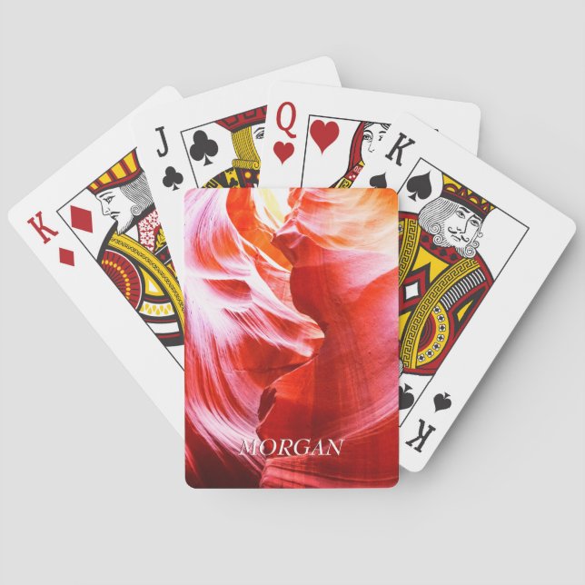 Wüstenslot Canyon oder Ihr Foto, Weißname, Vs 2 Spielkarten (Rückseite)