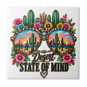 Wüstenstaatsmentalität Western-Sonnenbrille Kunst Fliese