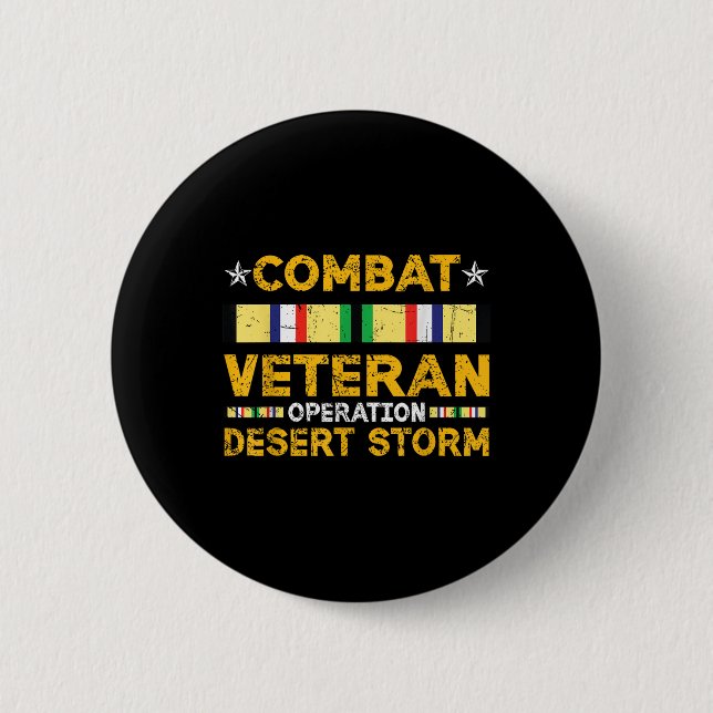 Wüstensturm Veteran Persischer Kriegsdienst Ri Button (Vorderseite)