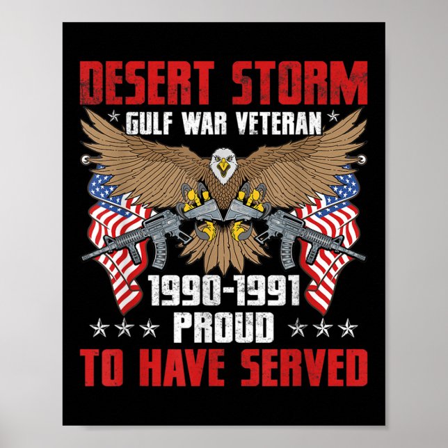 Wüstensturm Veteran Pride Persischer Golfkrieg Poster (Vorne)