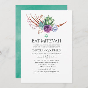 Wüstensukkulturen Bat Mitzvah Einladung