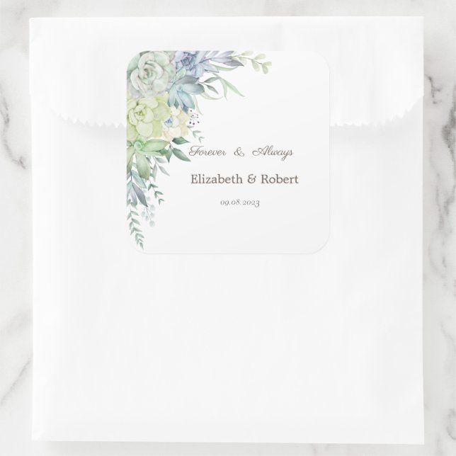 Wüstensukkulturen Quadratischer Aufkleber (Tasche)