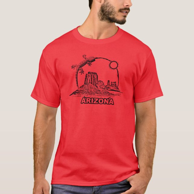 Wüstenszene von Arizona T-Shirt (Vorderseite)