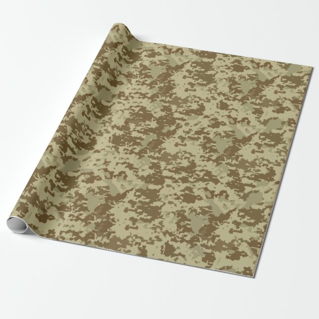 Wüstentan-Tarnpapier Geschenkpapier (Ungerollt)