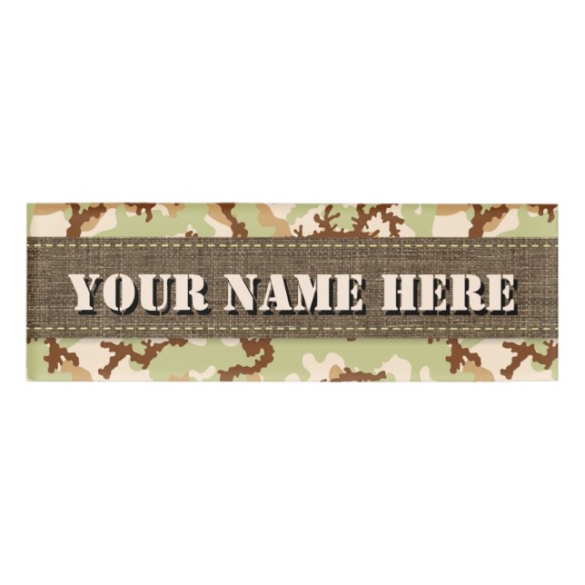 Wüstentarnung Namenschild (Vorderseite)