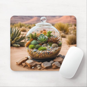 Wüstenterrarium und Kaktus Mousepad