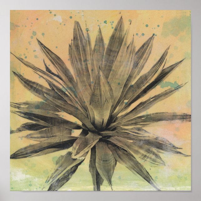 Wüstenträume | Grüne Pflanze Poster (Vorne)